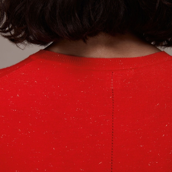 WHISTLES red sparkle sweater pullover - Picture 3 of 11